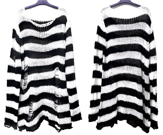 Multi Colour Long Length Distressed Jumperz