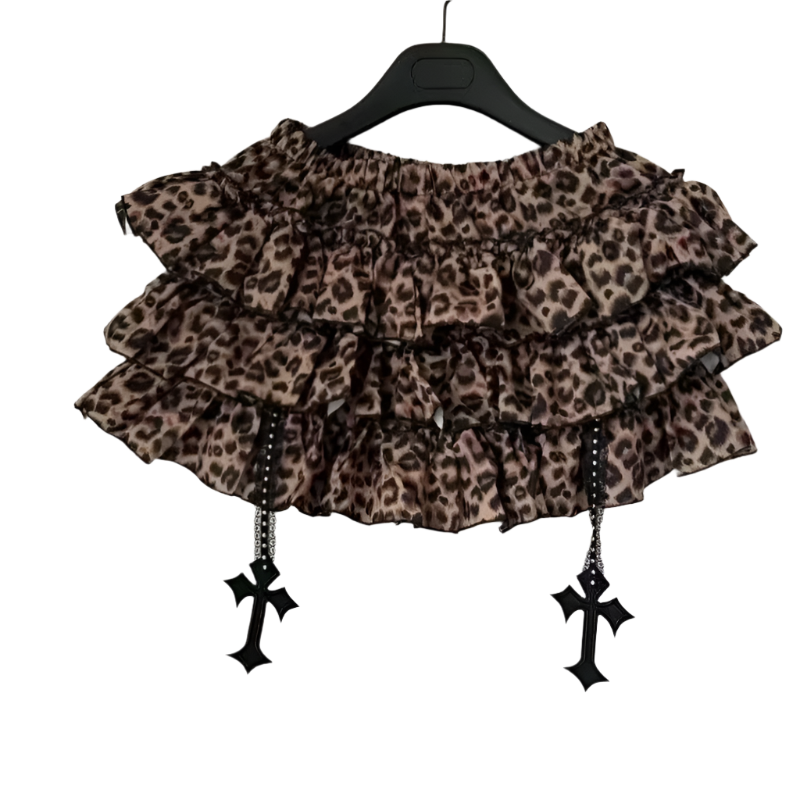 Ruffled Skirt with Cross Detailz