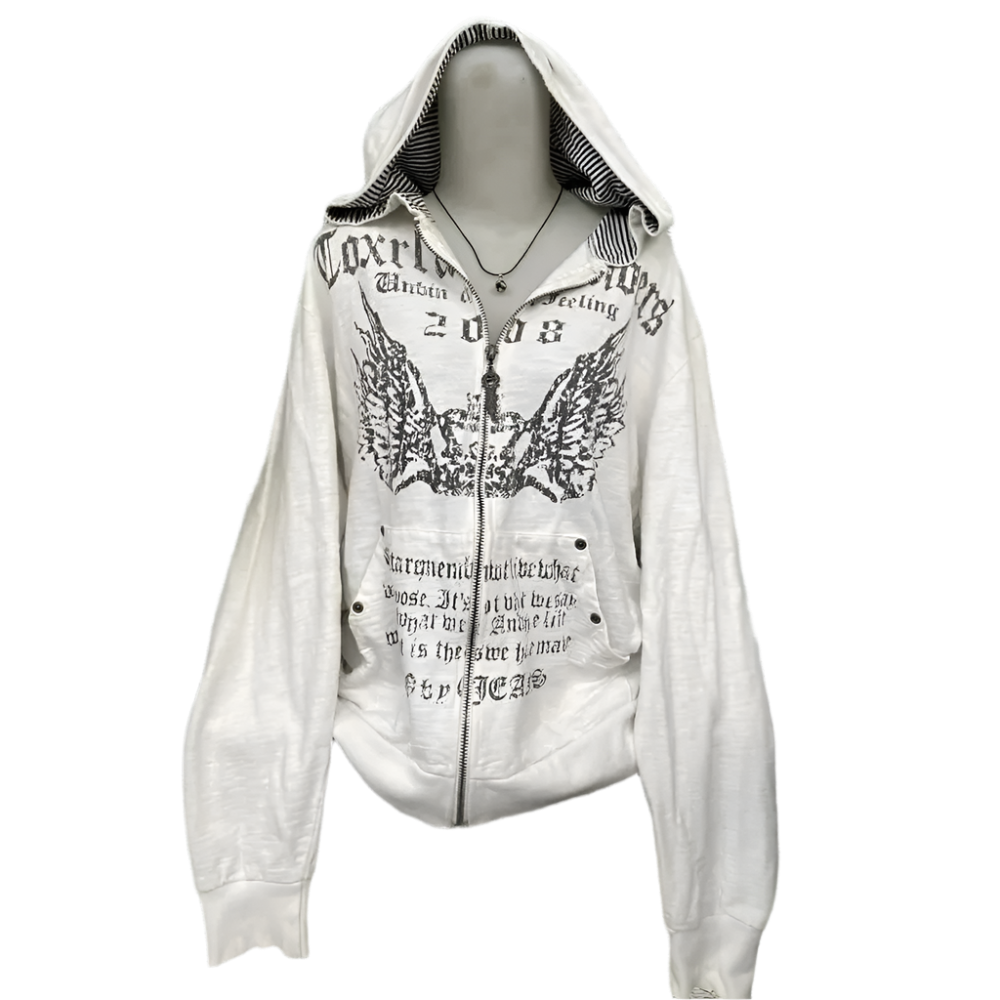 Loose Fit Zip-up Hoodie