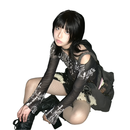 Mesh Top with Crossez