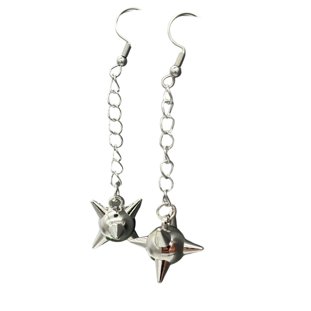 Spiked Ball Drop Earringz