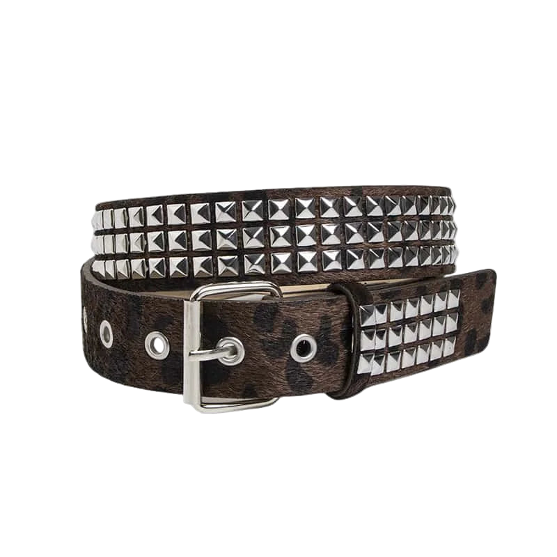 Studed Animal Print Beltz