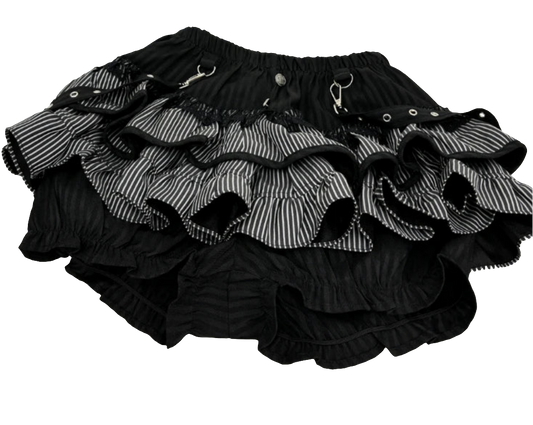 Ruffled Mini Skirt with Stripez