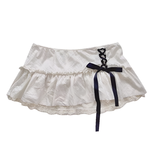 Pleated Mini Skirt with Bowz