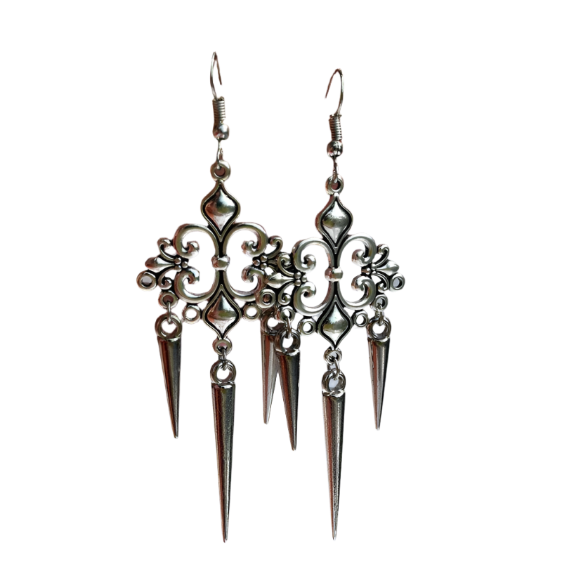 Cross Rivet Drop Earringz