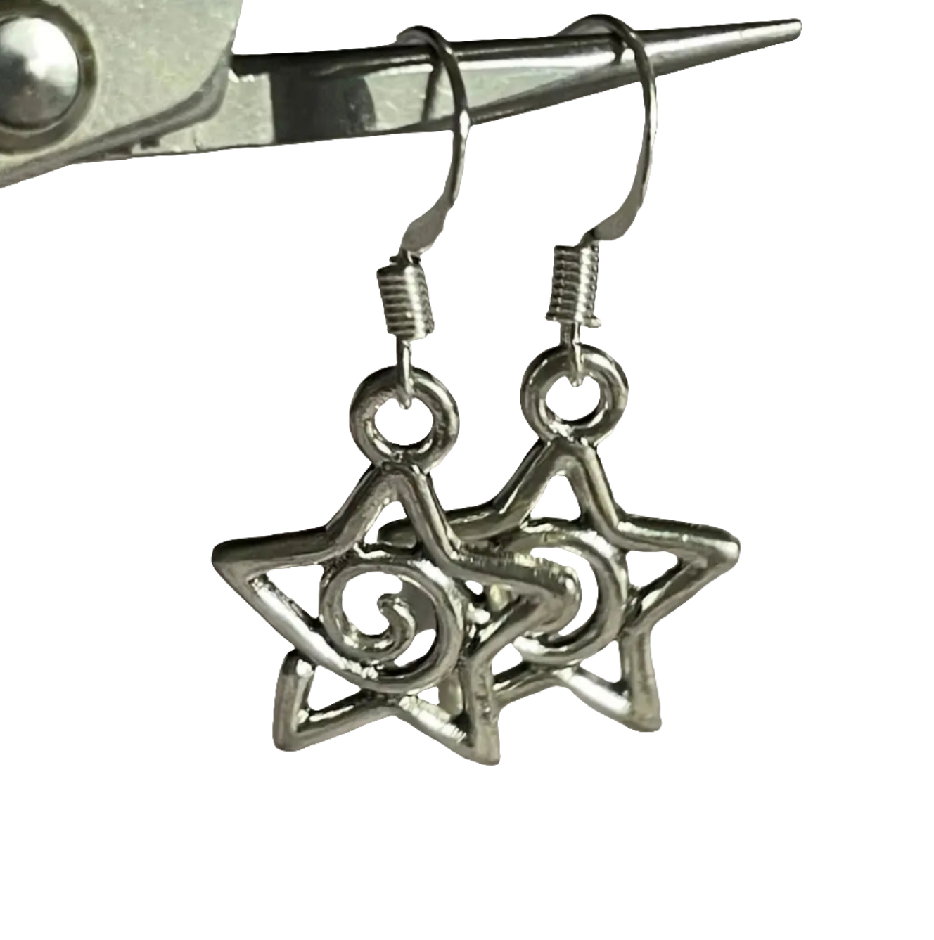 Drop Earringz with Bow Pendant and Heart