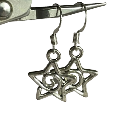 Drop Earringz with Bow Pendant and Heart