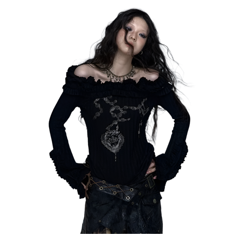 Off Shoulder Knitted Top