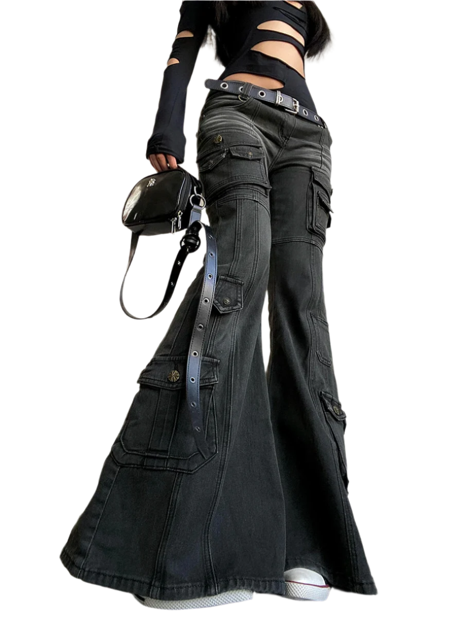 Black Flared Jeanz