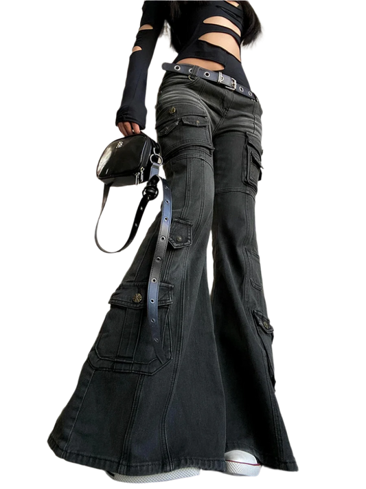 Black Flared Jeanz