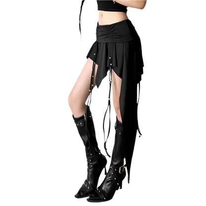 Asymmetrical Black Skirt