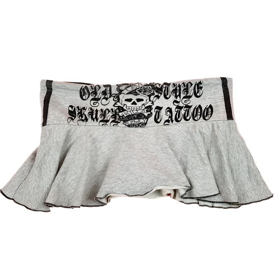 Low Waist Grey Mini Skirt