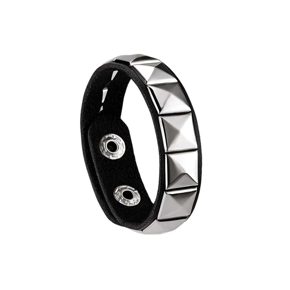 Leather Braceletz with Pendant + Chain Accessories