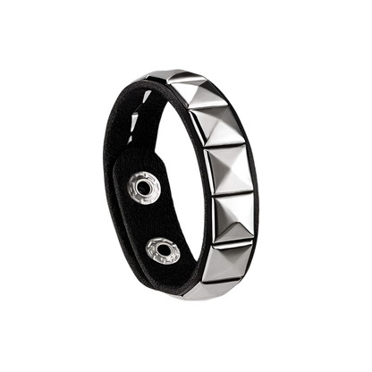 Leather Braceletz with Pendant + Chain Accessories