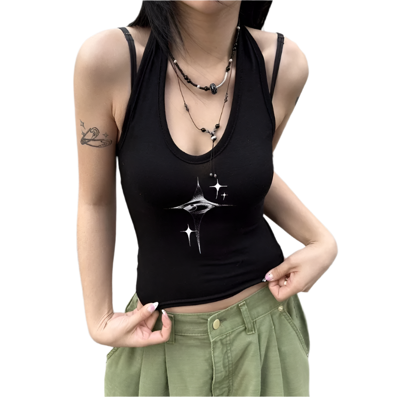 Eye Star Print Tank