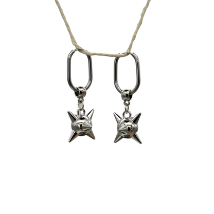 Spiked Ball Drop Earringz