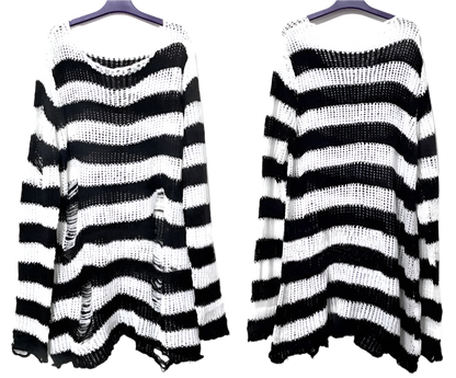 Multi Colour Long Length Distressed Jumperz