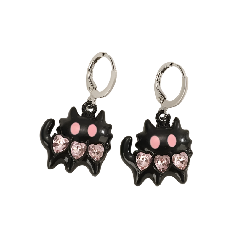 Pink & Black Earringz