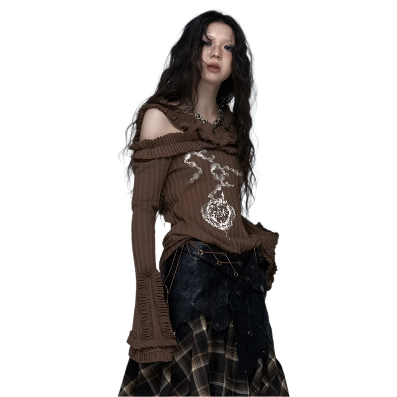 Off Shoulder Knitted Top