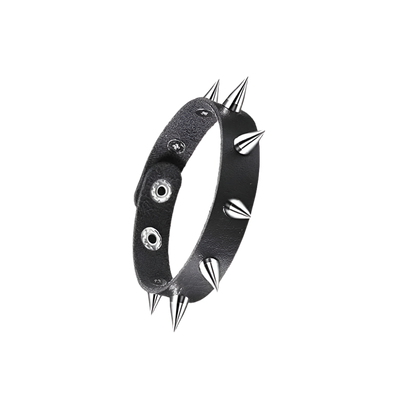 Leather Braceletz with Pendant + Chain Accessories