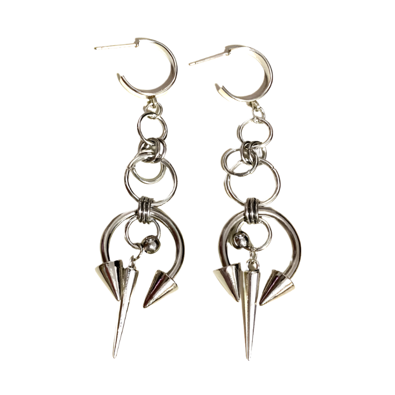 Multi Hoop with Rivet Detailed Earringz