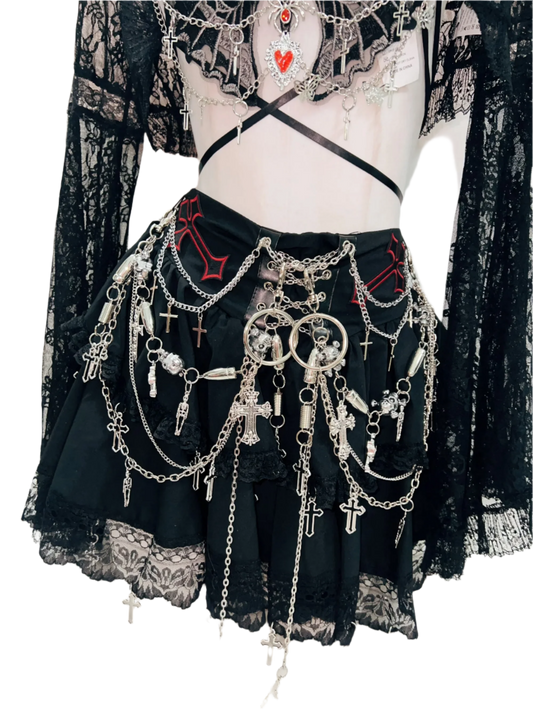 Handmade Lace and Detailed Skirt/ Top