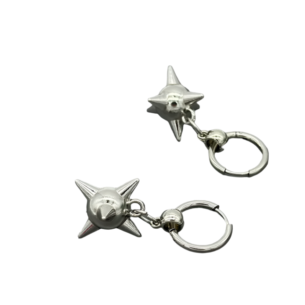 Spiked Ball Drop Earringz