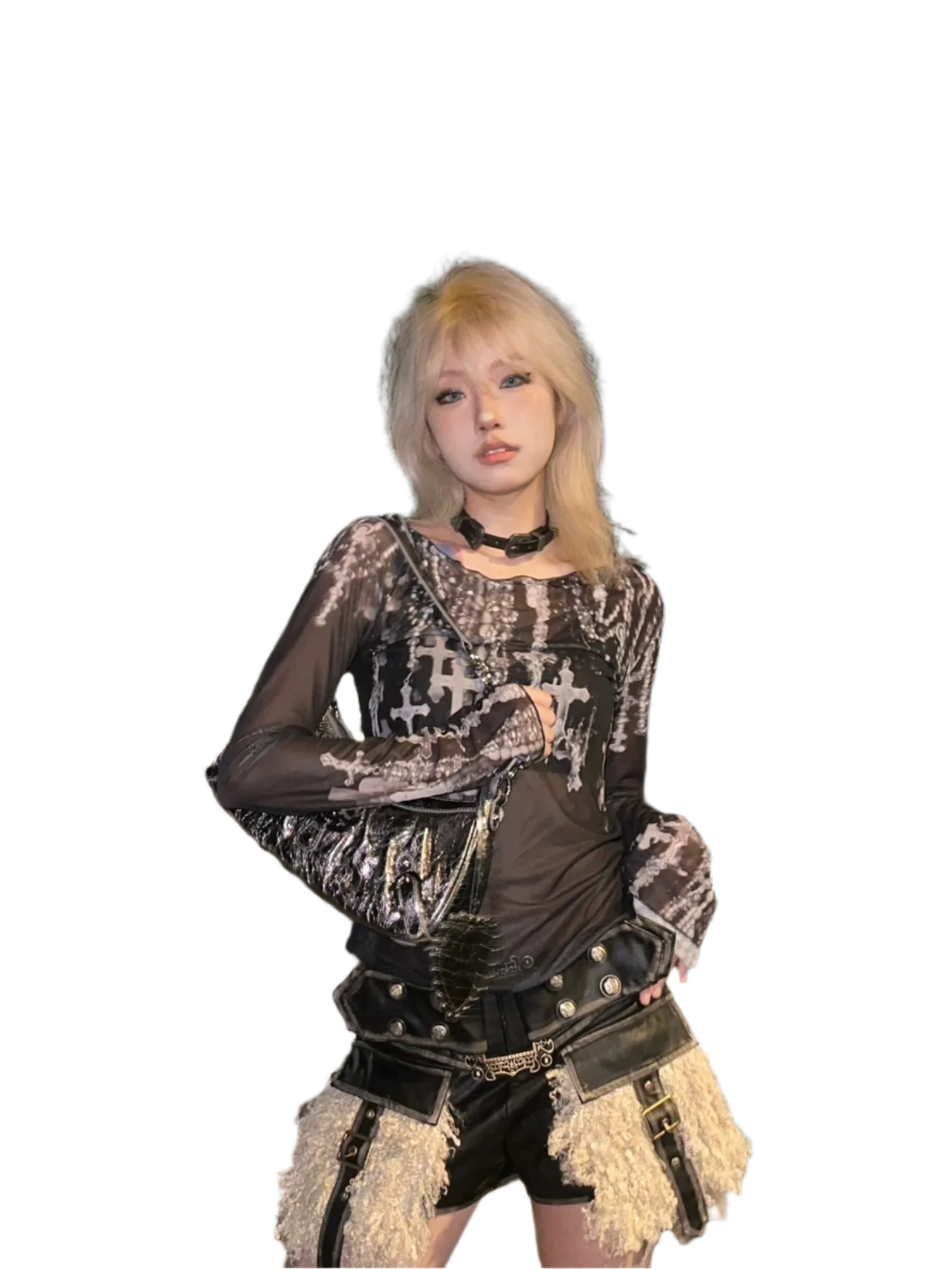 Mesh Top with Crossez
