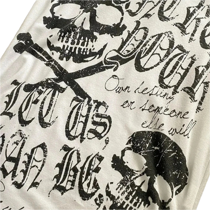 White Slim Fit Y2K Inspired Top