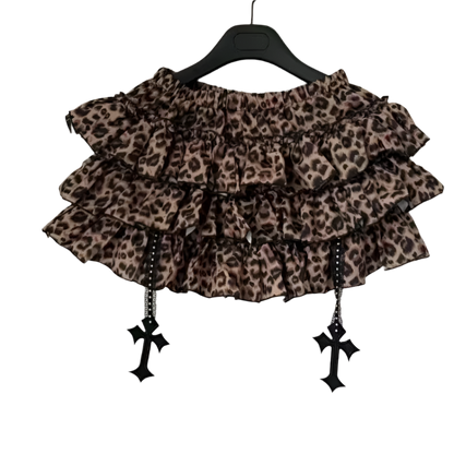 Ruffled Skirt with Cross Detailz