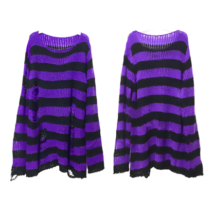 Multi Colour Long Length Distressed Jumperz