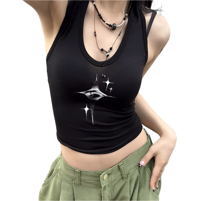 Eye Star Print Tank