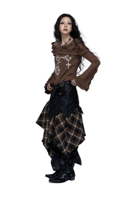 Off Shoulder Knitted Top