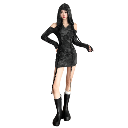 Hooded Mini Dress