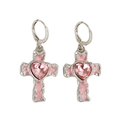 Pink & Black Earringz