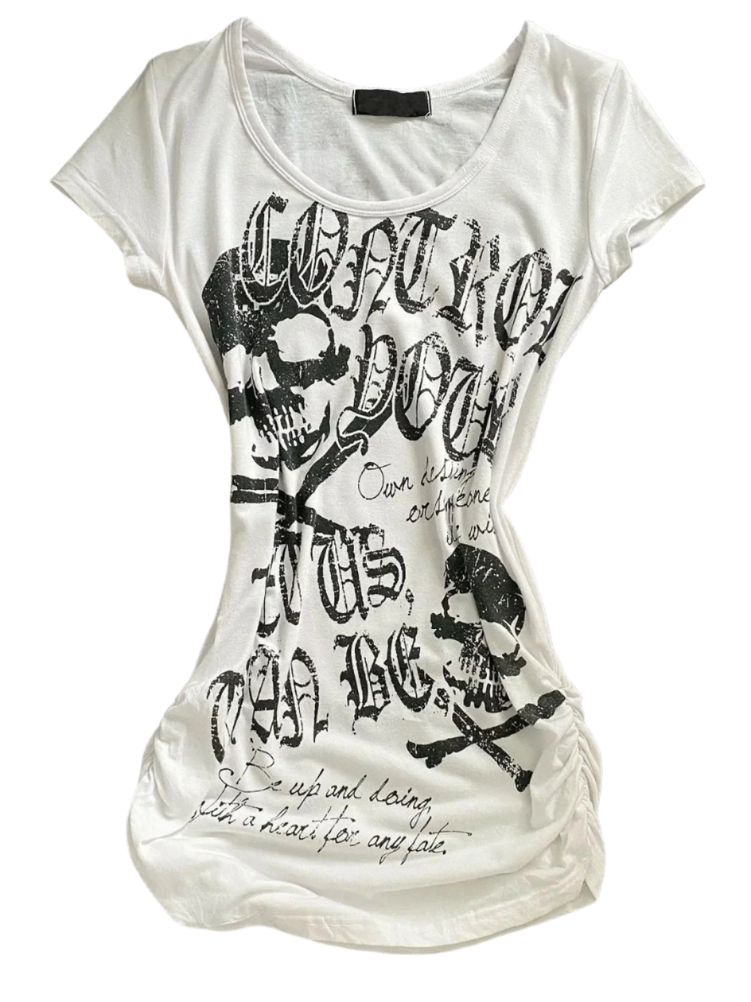 White Slim Fit Y2K Inspired Top