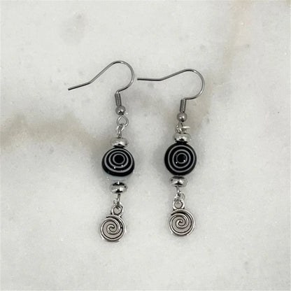 Drop Earringz with Bow Pendant and Heart