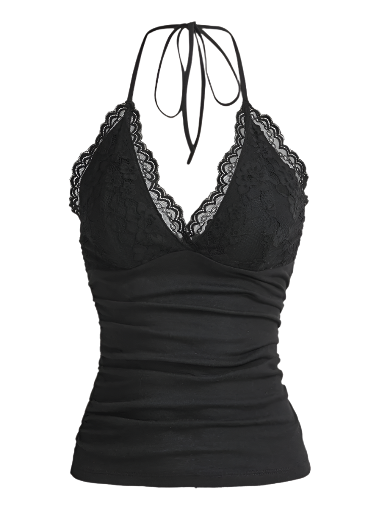 Halter Neck Lace Top