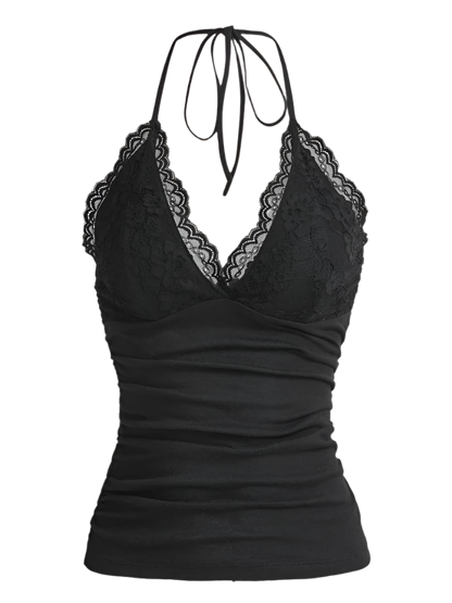 Halter Neck Lace Top