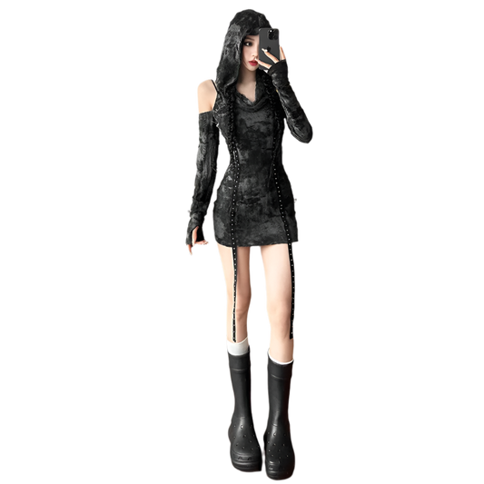 Hooded Mini Dress