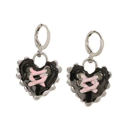 Pink & Black Earringz