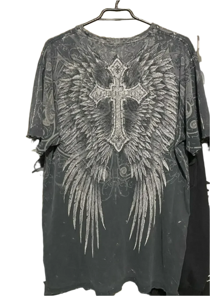 Affliction Style Long Sleeve with Y2k Design