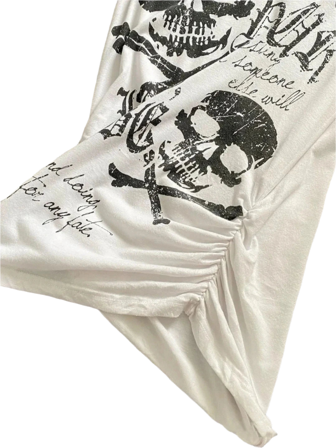 White Slim Fit Y2K Inspired Top