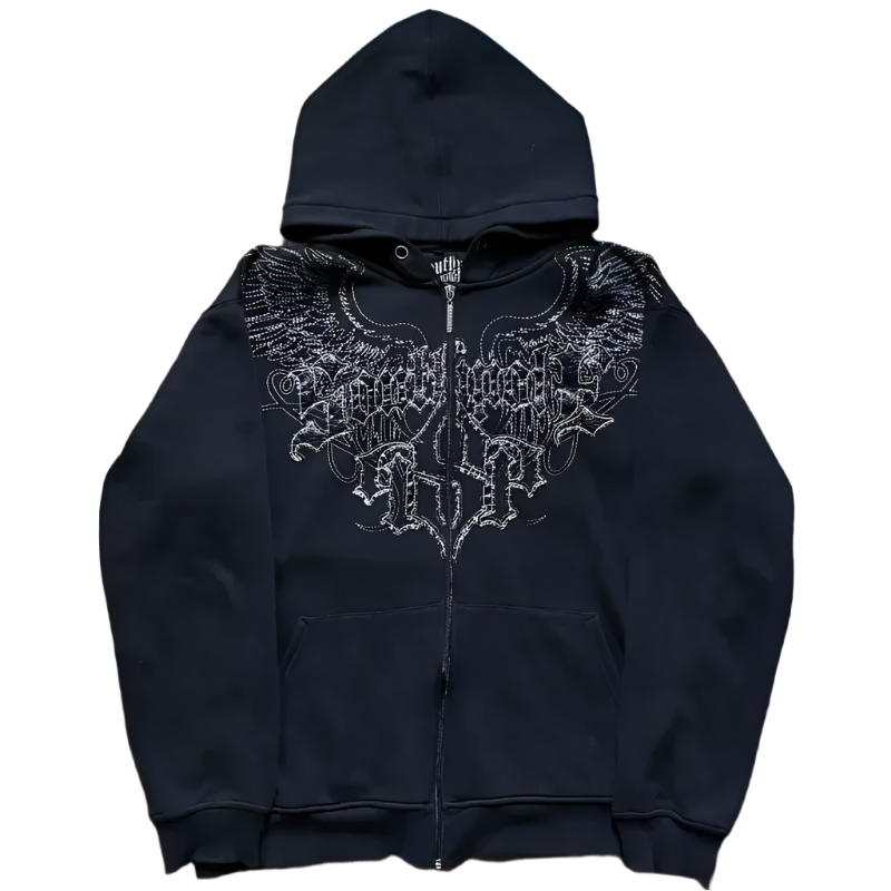 Afflicton Style Zip Up Hoodiez