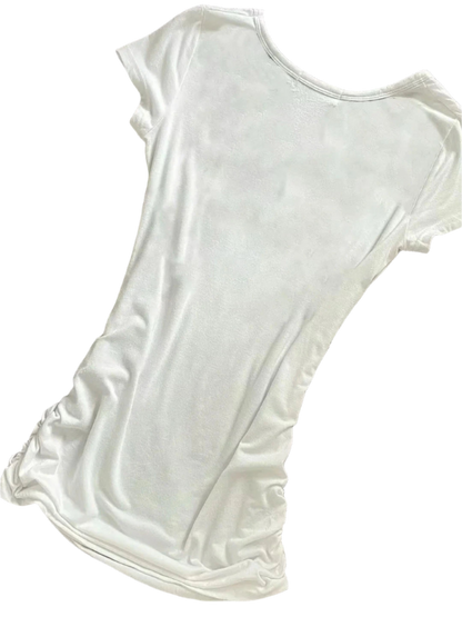 White Slim Fit Y2K Inspired Top