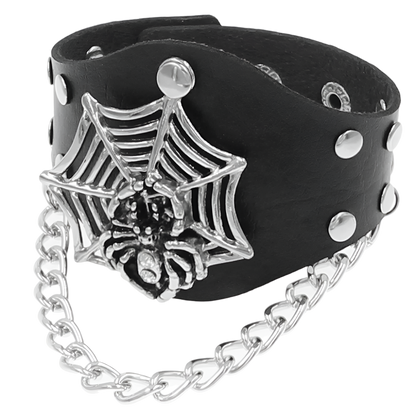 Leather Braceletz with Pendant + Chain Accessories