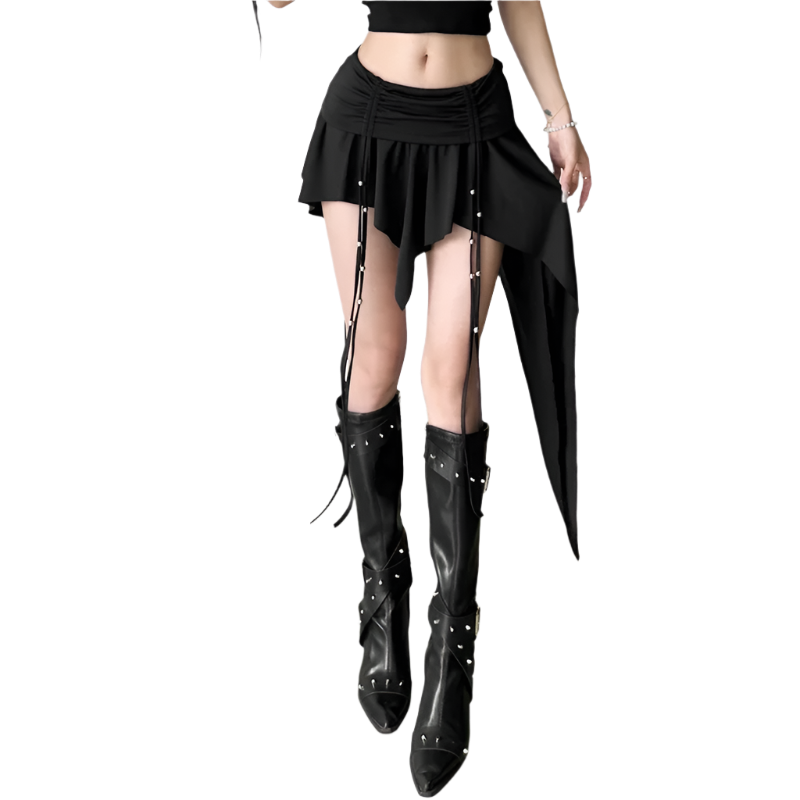 Asymmetrical Black Skirt