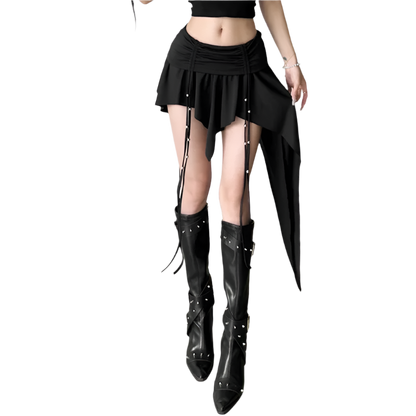 Asymmetrical Black Skirt