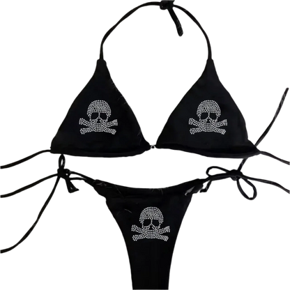 Rhinestone Skullz Bikini set