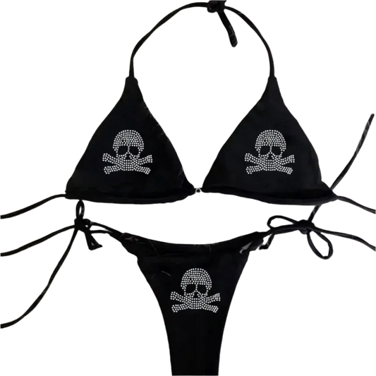 Rhinestone Skullz Bikini set